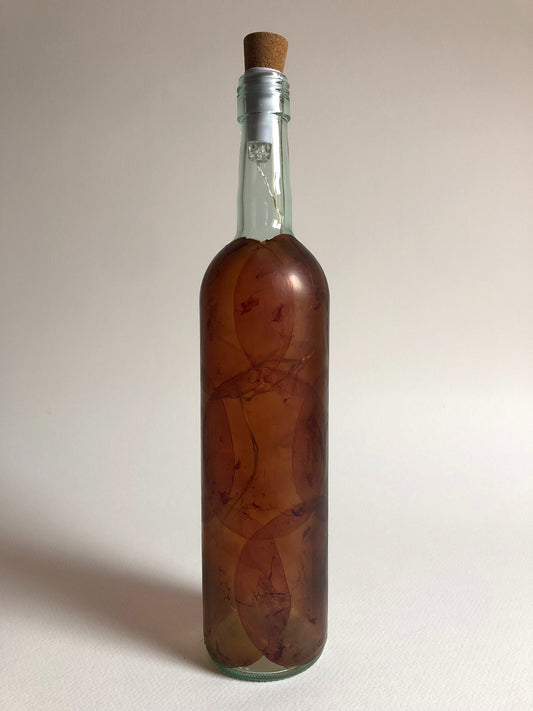 Upcyled Wine Bottle Lantern - Blueberry Edition